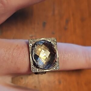 Vintage Charriol Rock Crystal Ring Size 6.5